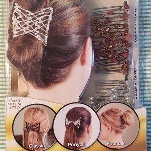 ﻿EZ Combs As Seen On Tv Bronze/ Silver Stretchable Double Combs